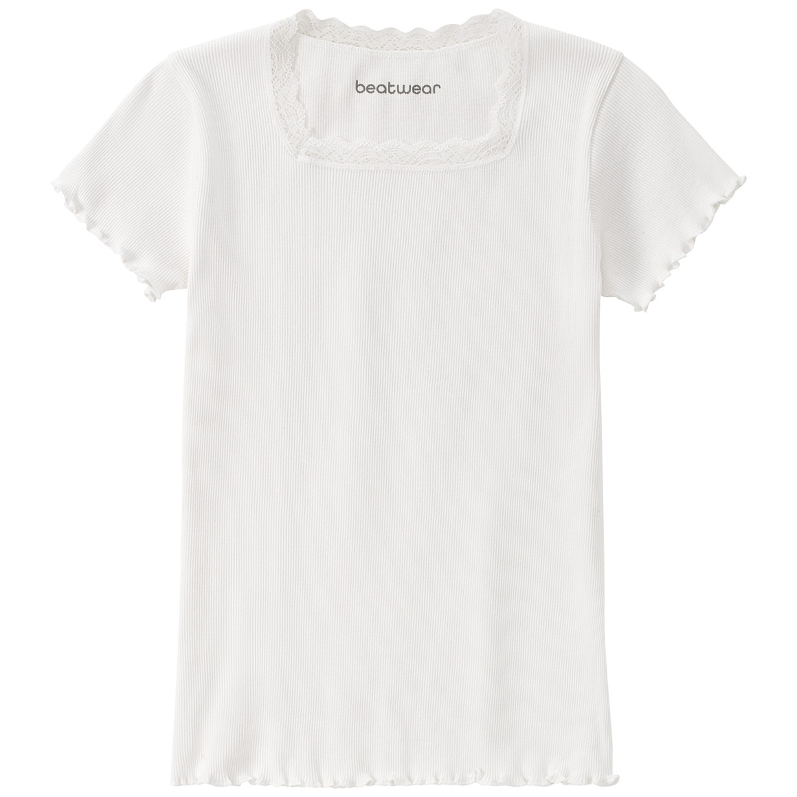 Mädchen T-Shirt mit Spitze