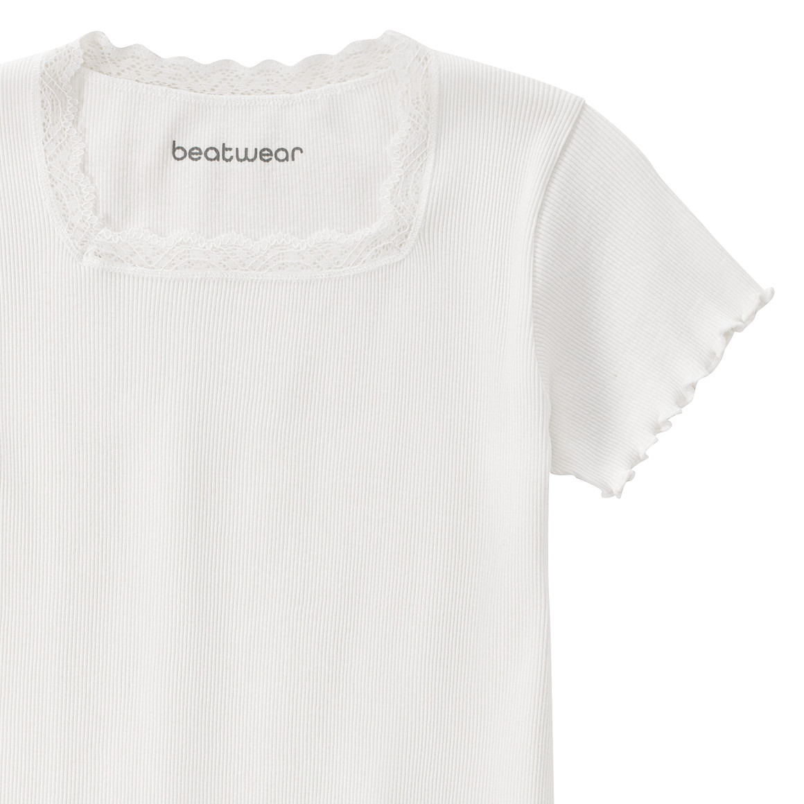 Mädchen T-Shirt mit Spitze