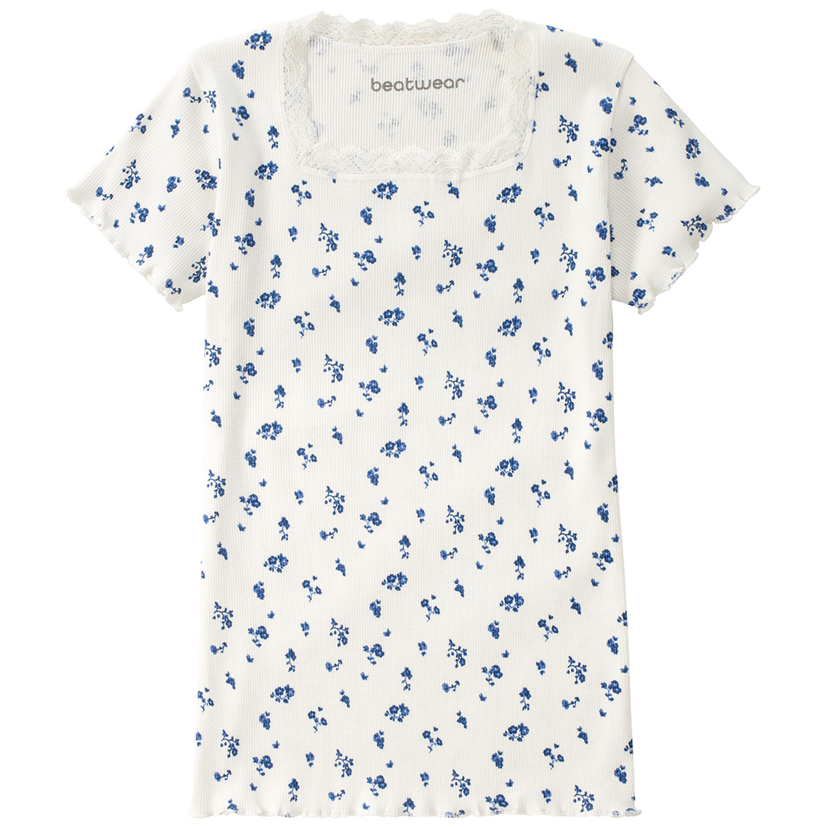 Mädchen T-Shirt mit Spitze