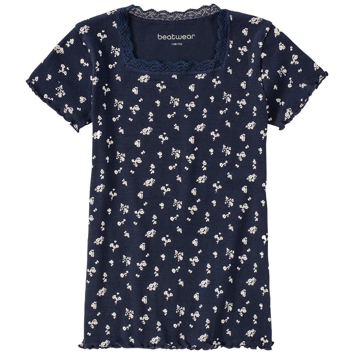 Mädchen T-Shirt mit Spitze