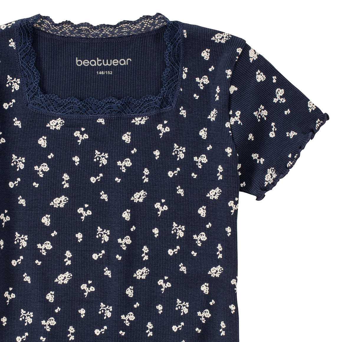 Mädchen T-Shirt mit Spitze