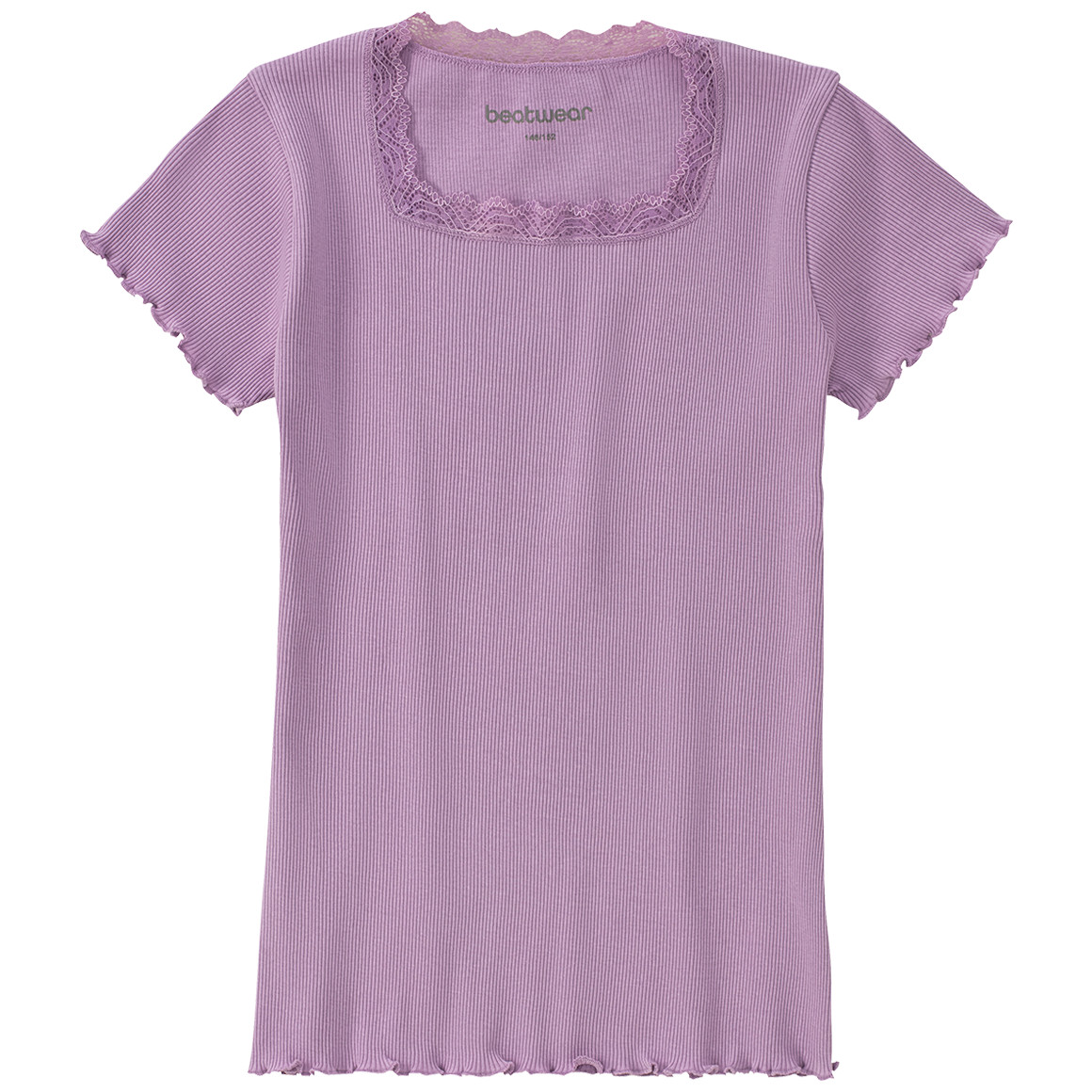 Mädchen T-Shirt mit Spitze