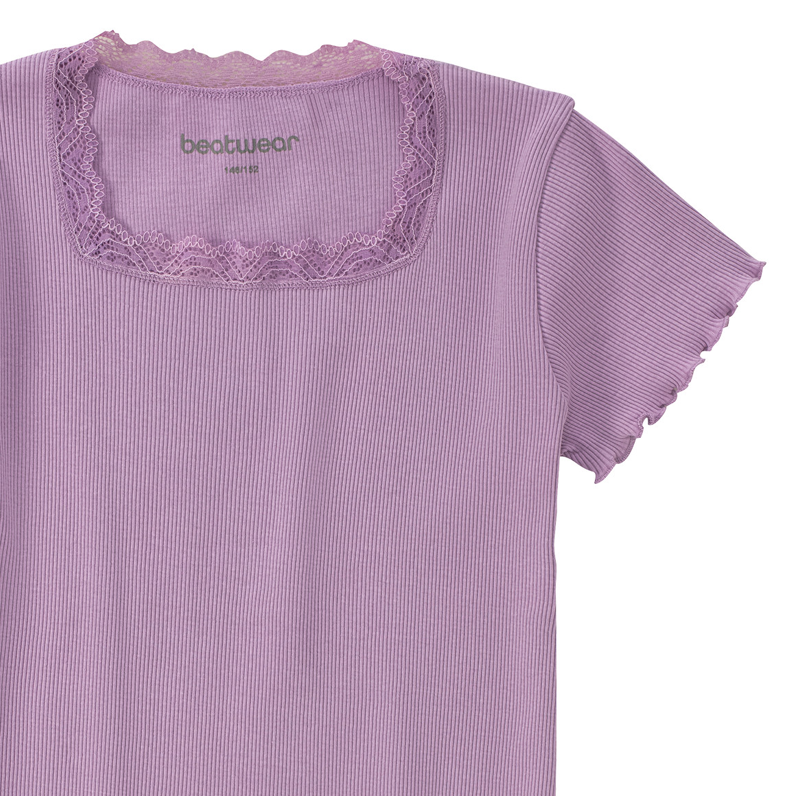 Mädchen T-Shirt mit Spitze