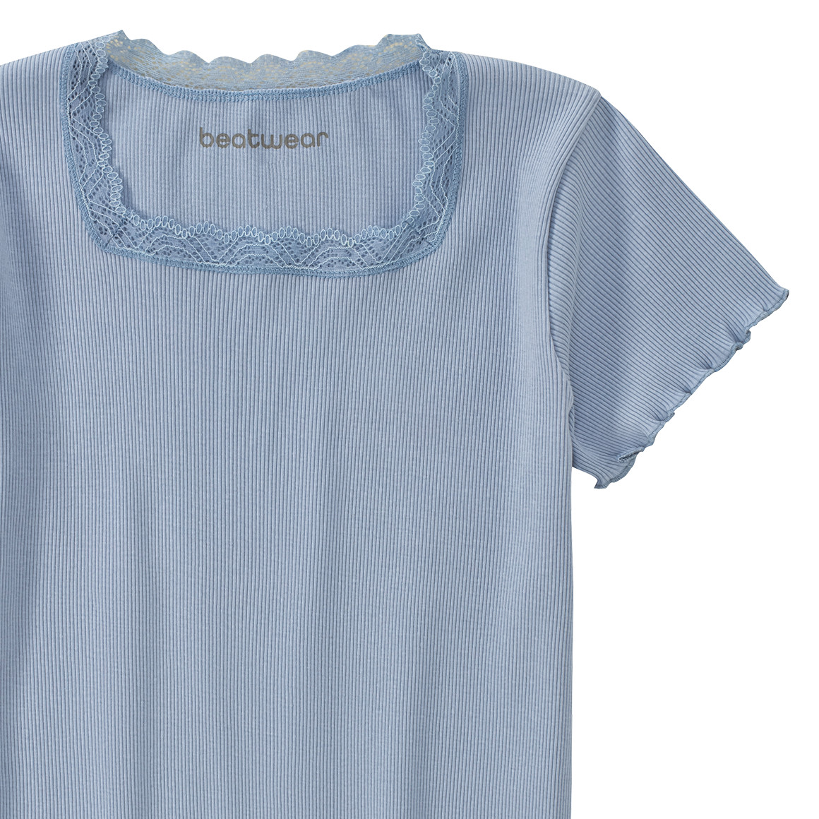 Mädchen T-Shirt mit Spitze