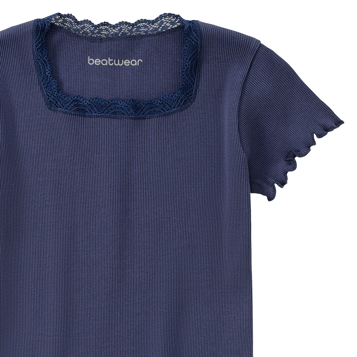 Mädchen T-Shirt mit Spitze