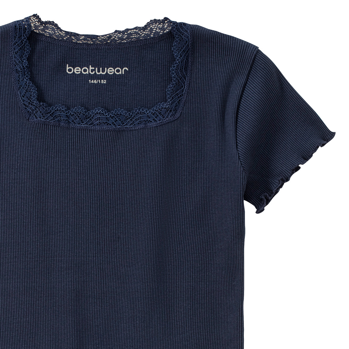 Mädchen T-Shirt mit Spitze