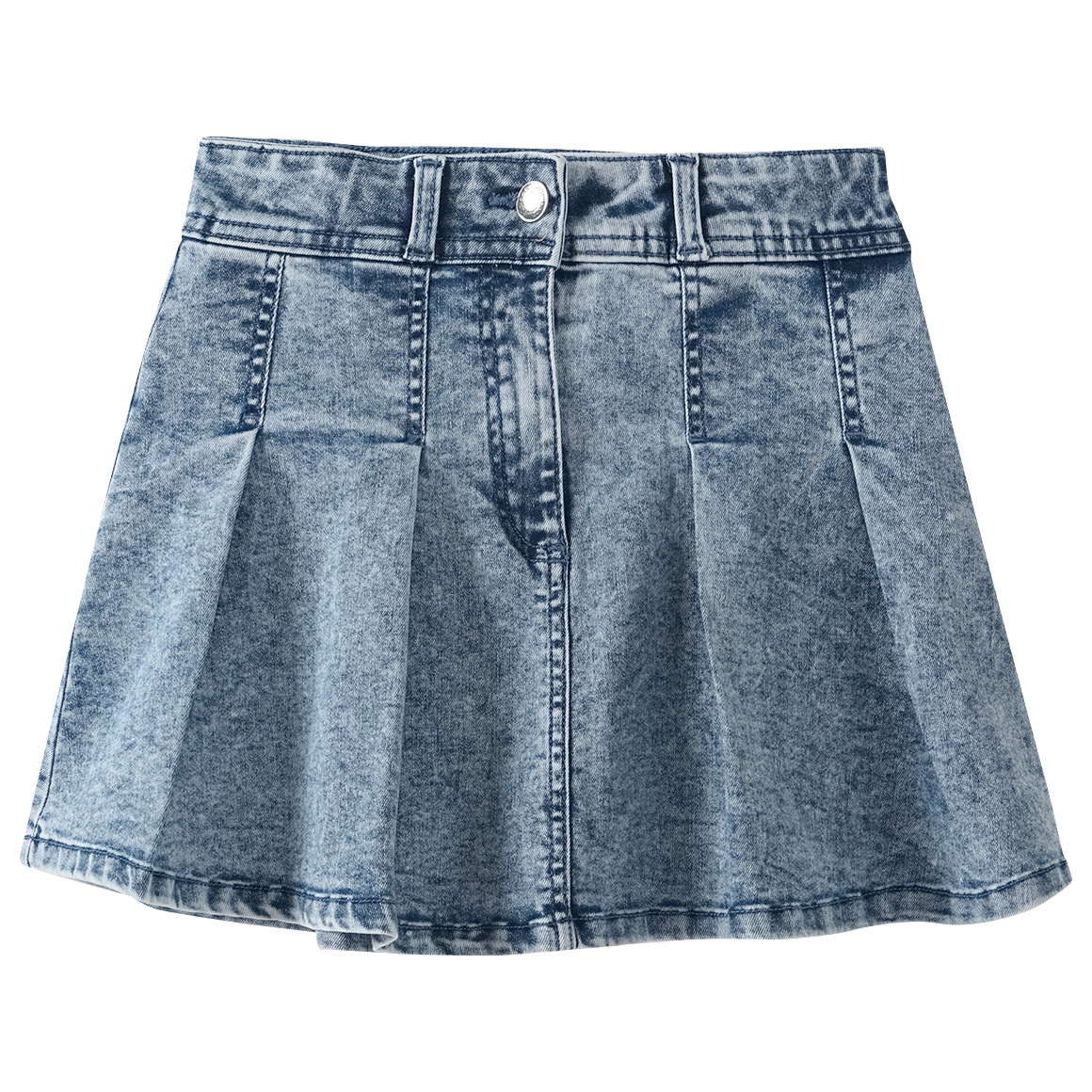 Meisjesjeansrok met plooien