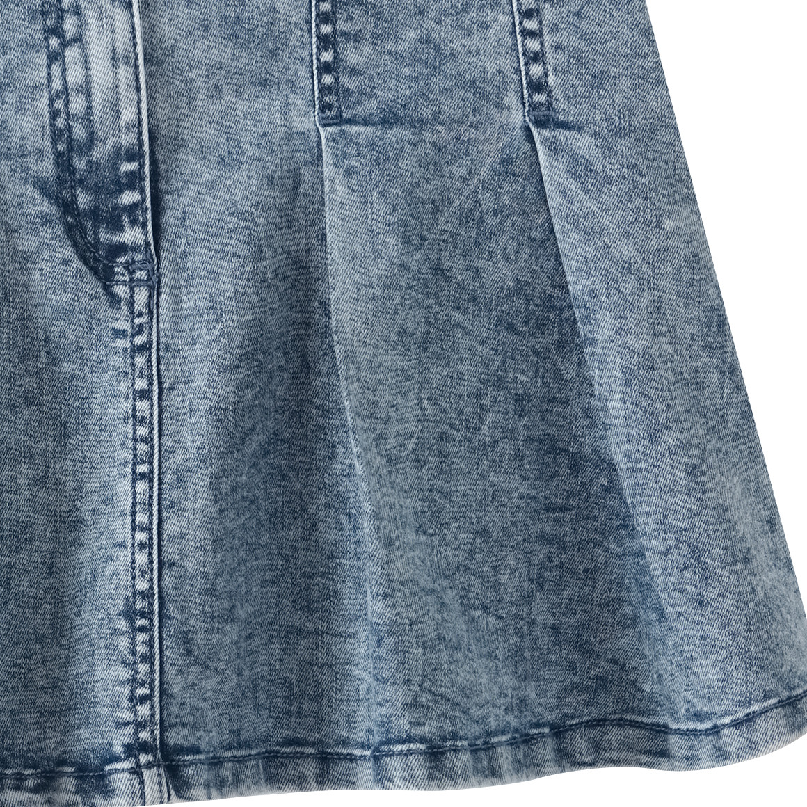 Meisjesjeansrok met plooien