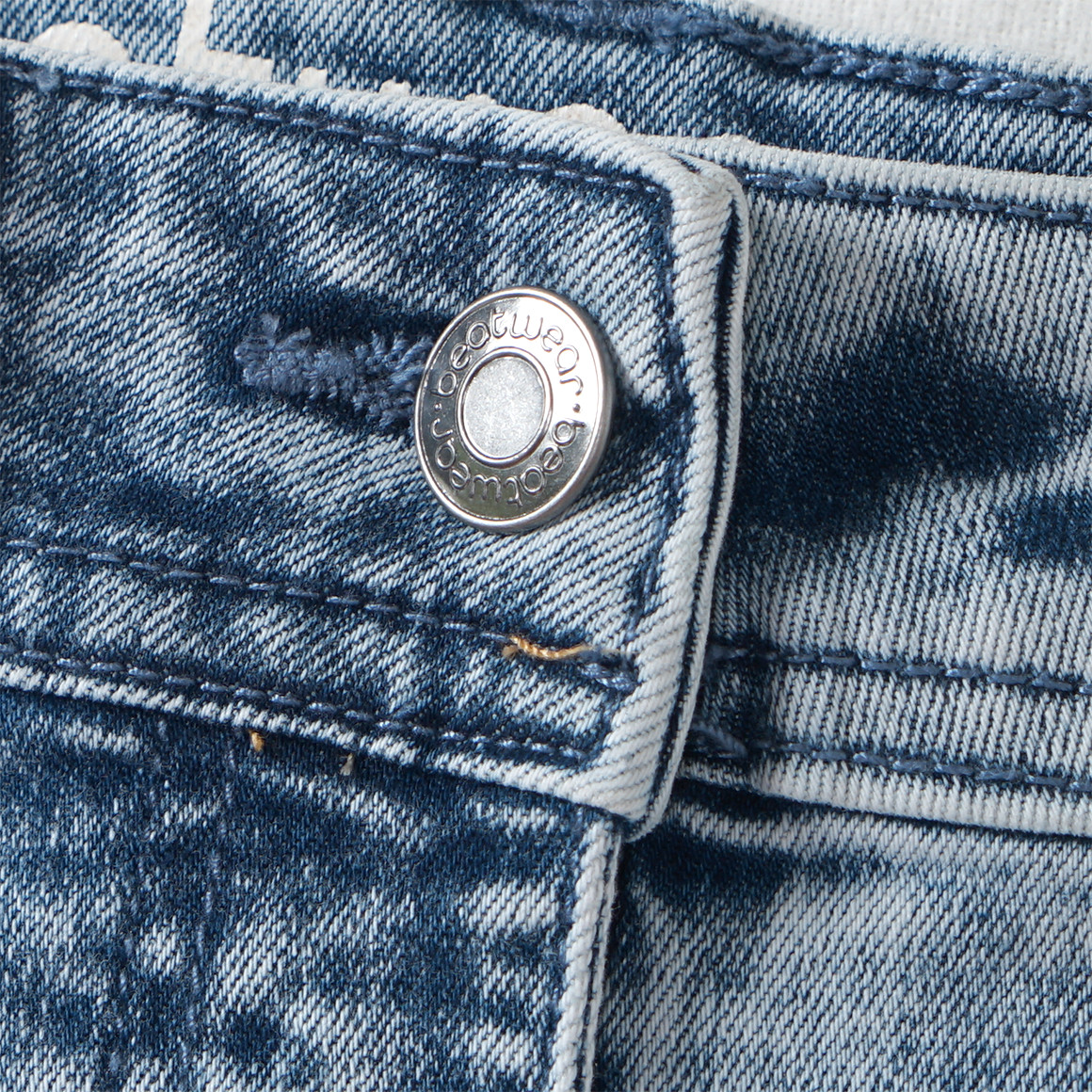 Meisjesjeansrok met plooien