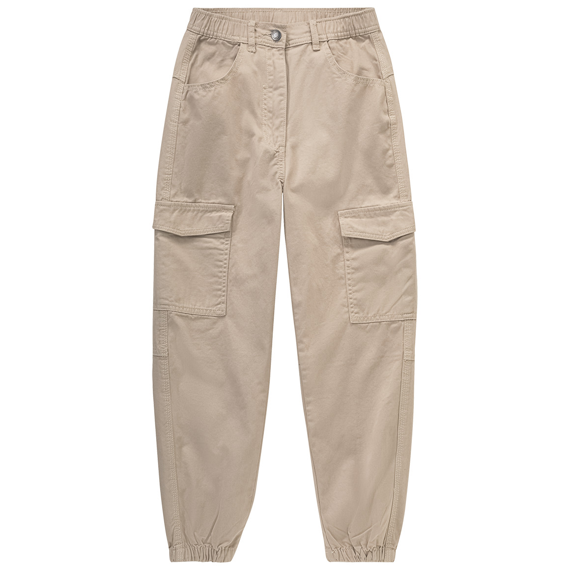 Mädchen Cargohose unifarben