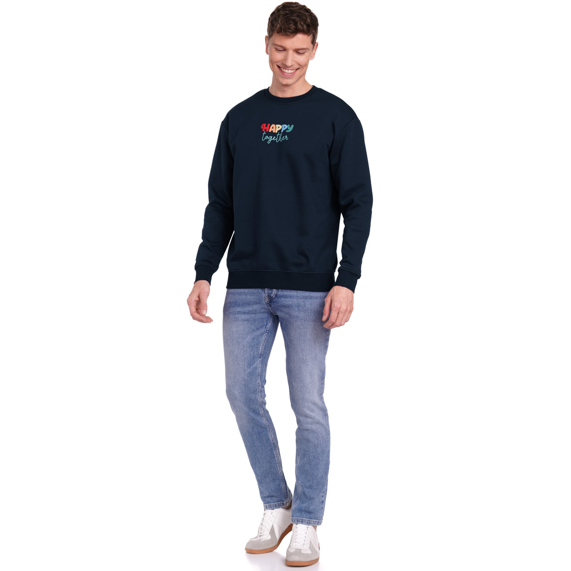 Herren Sweatshirt mit Message-Print
