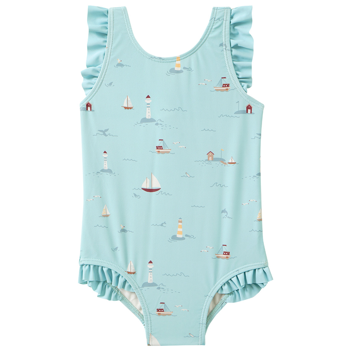 Baby Badeanzug mit Segelschiffen