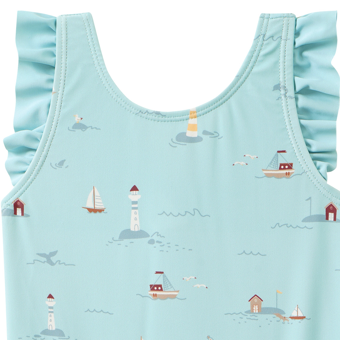 Baby Badeanzug mit Segelschiffen