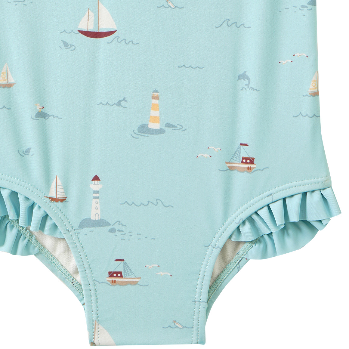 Baby Badeanzug mit Segelschiffen