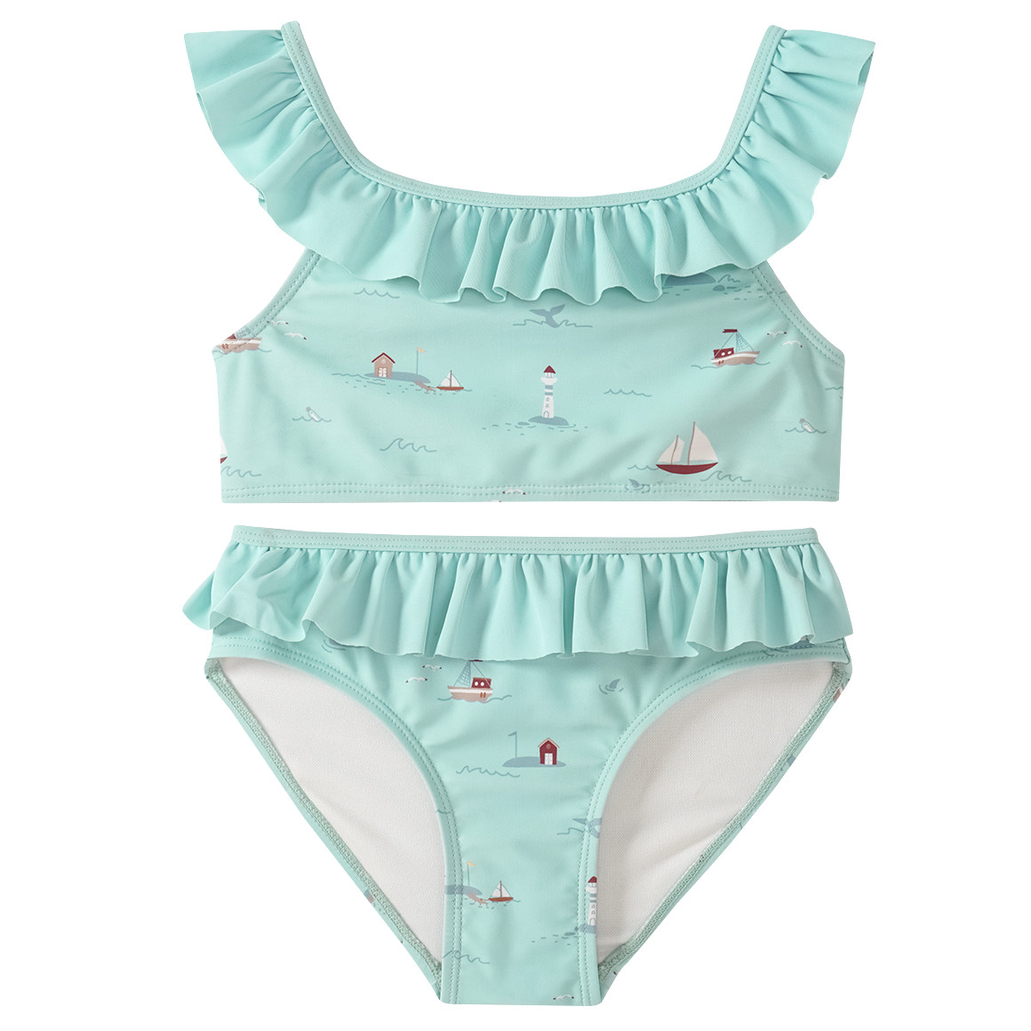 Mädchen Bikini mit Segelschiffen