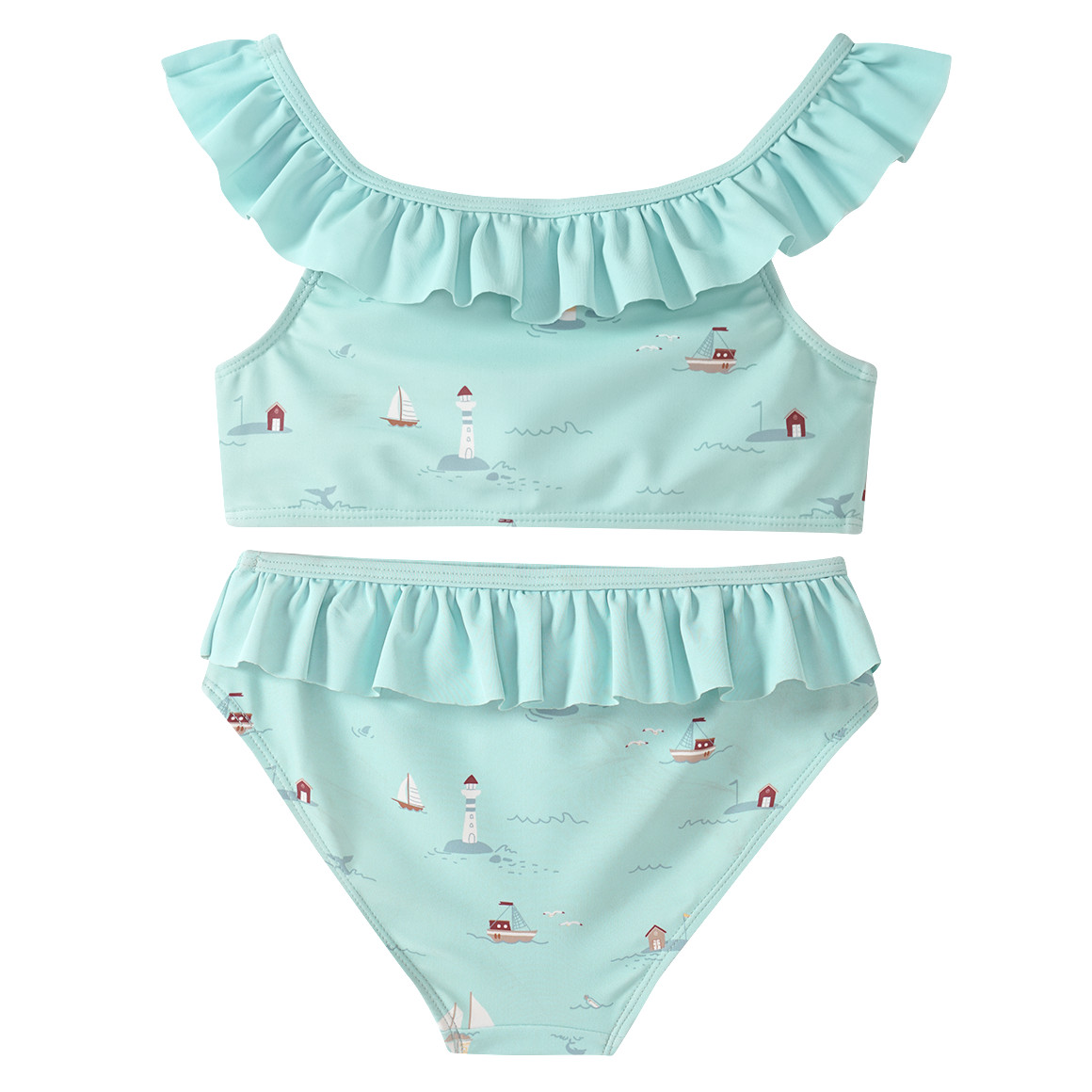 Mädchen Bikini mit Segelschiffen