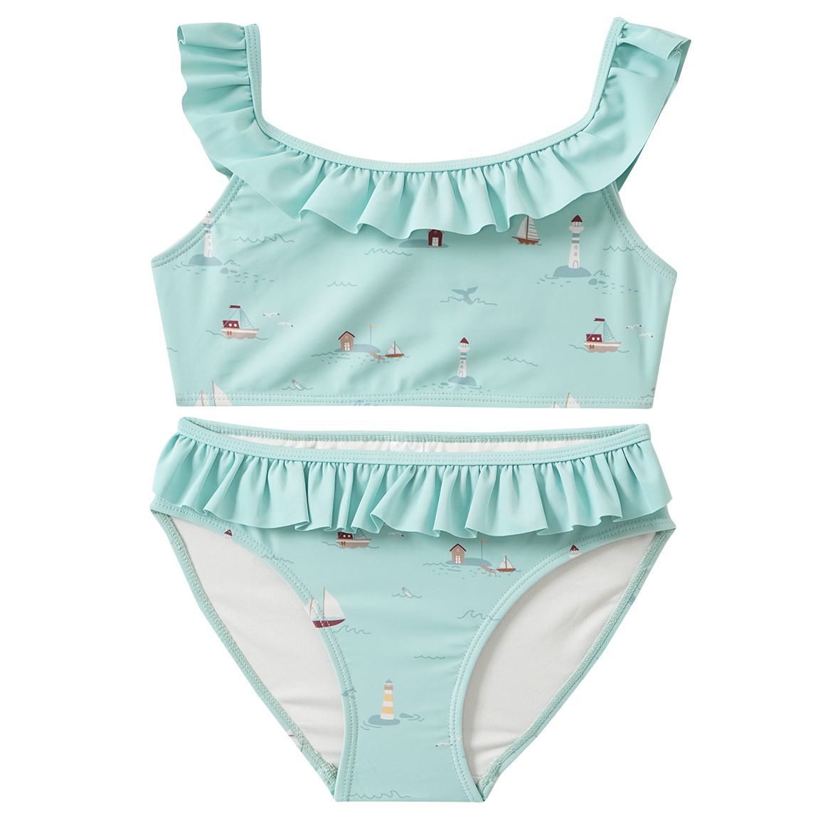 Mädchen Bikini mit Segelschiffen
