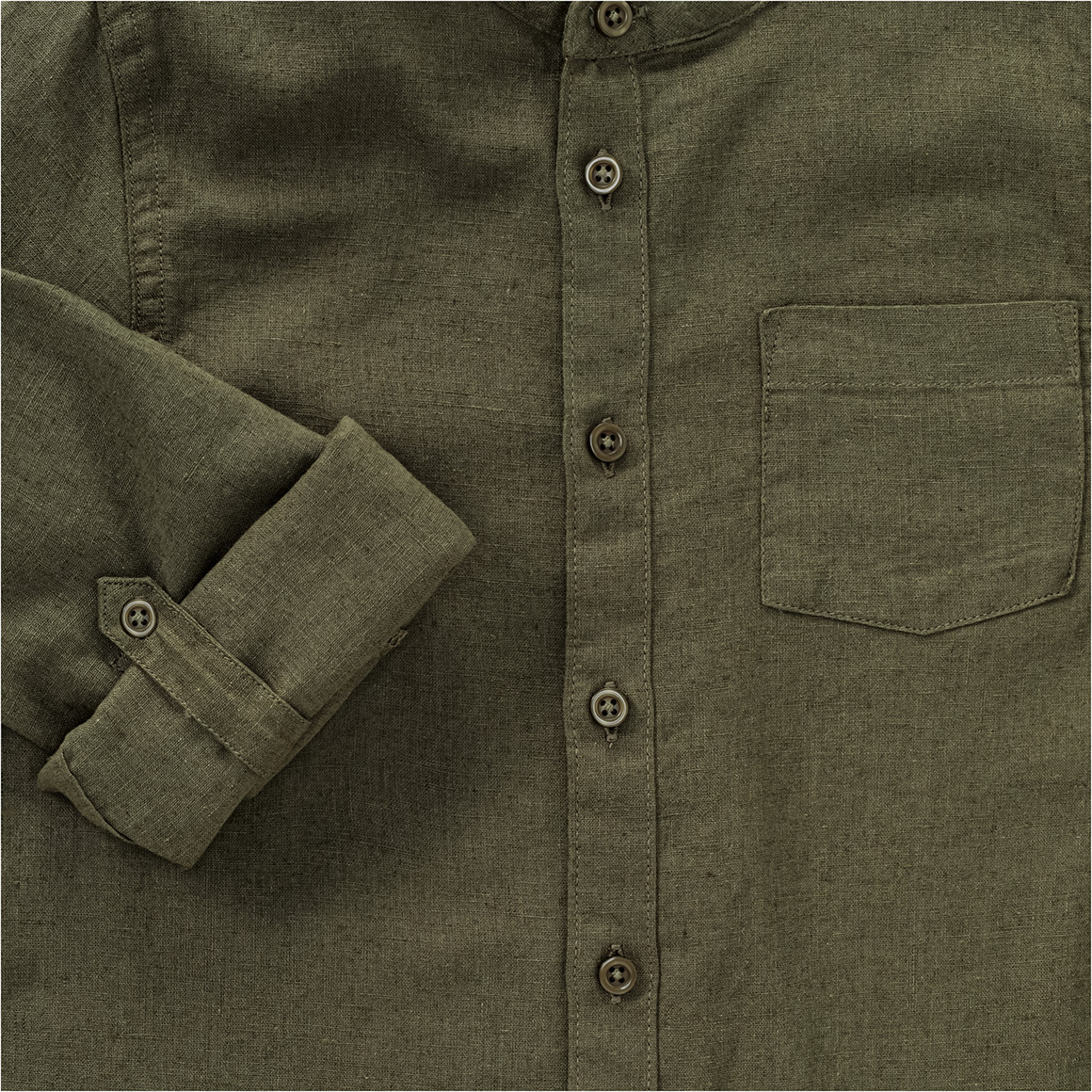 Jungen Leinen-Hemd mit Brusttasche