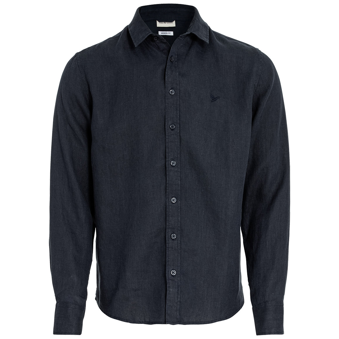 Herren Leinen-Hemd in Unifarben