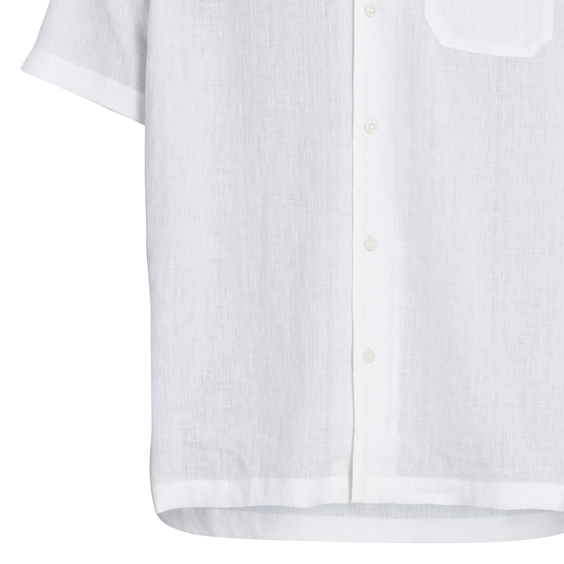 Herren Leinen-Hemd mit Brusttasche