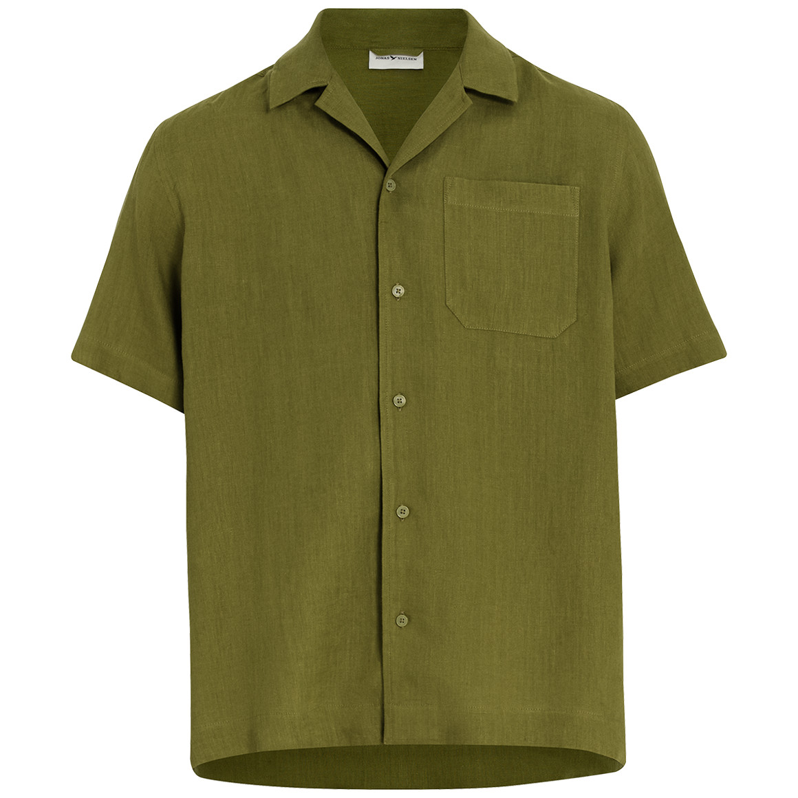 Herren Leinen-Hemd mit Brusttasche