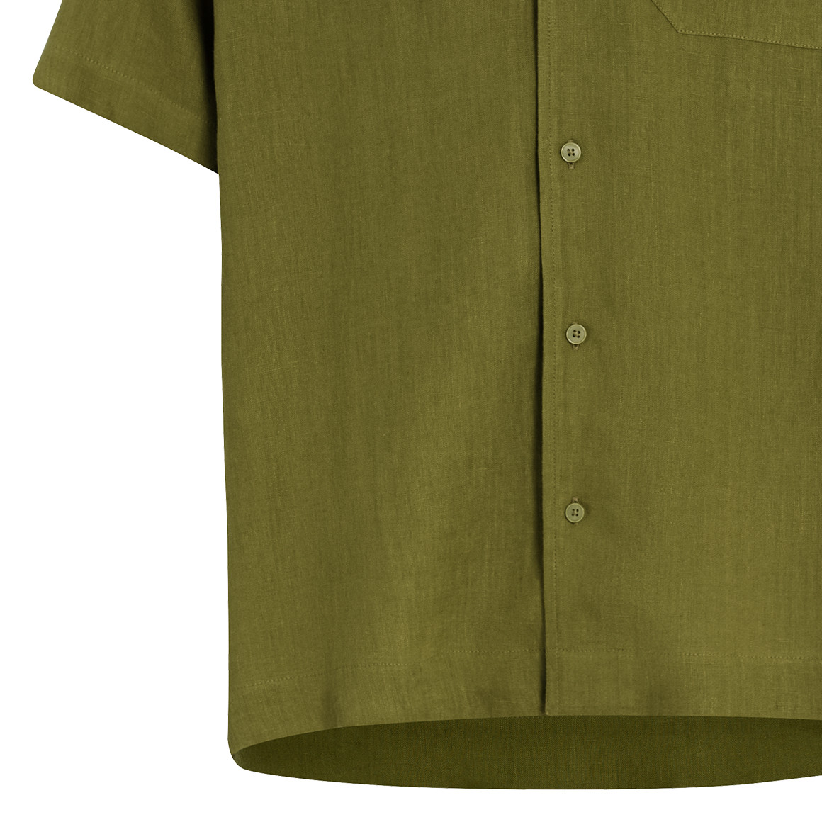 Herren Leinen-Hemd mit Brusttasche