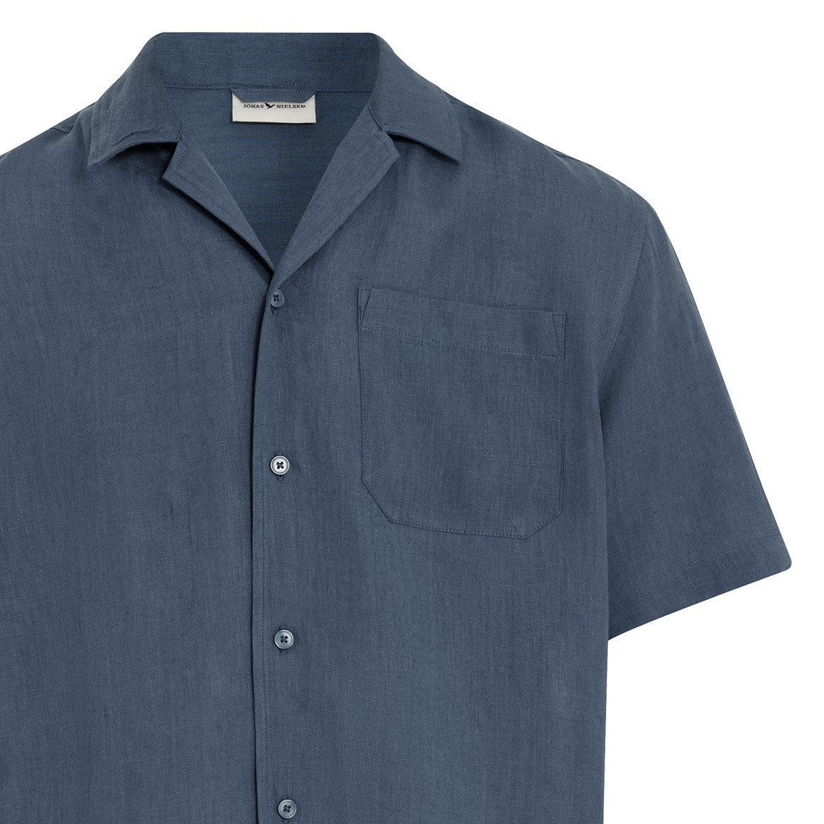 Herren Leinen-Hemd mit Brusttasche
