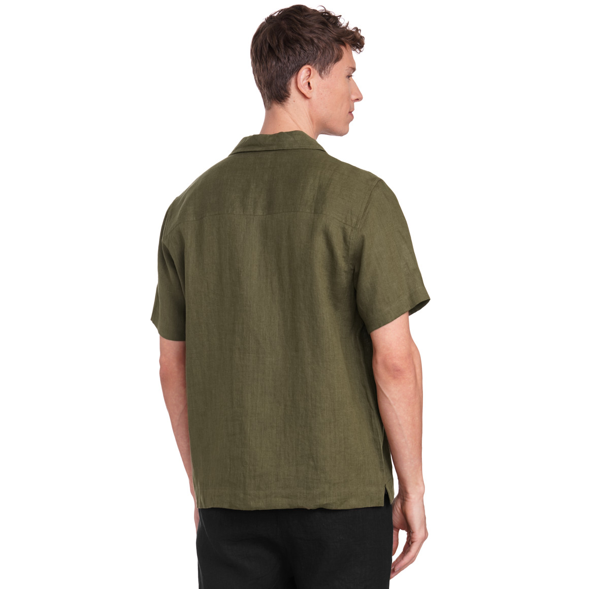 Herren Leinen-Hemd mit Brusttasche