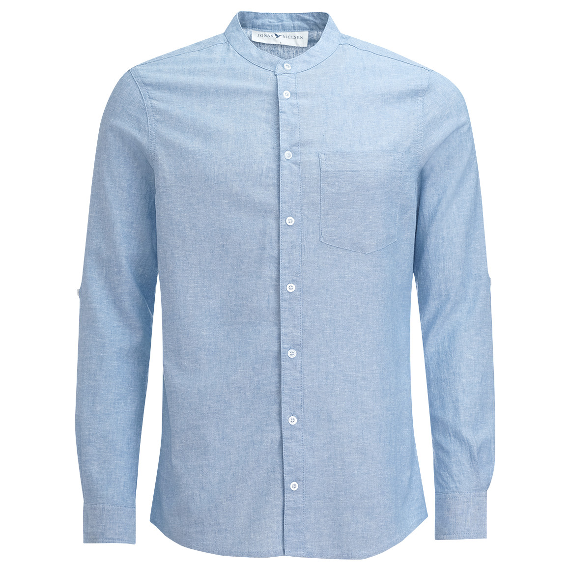 Herren Leinen-Hemd mit Brusttasche