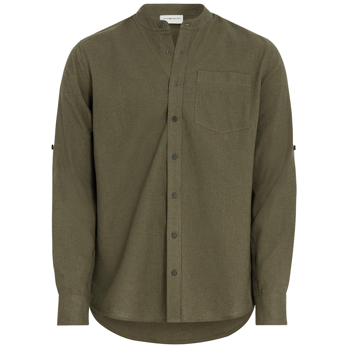 Herren Leinen-Hemd mit Brusttasche