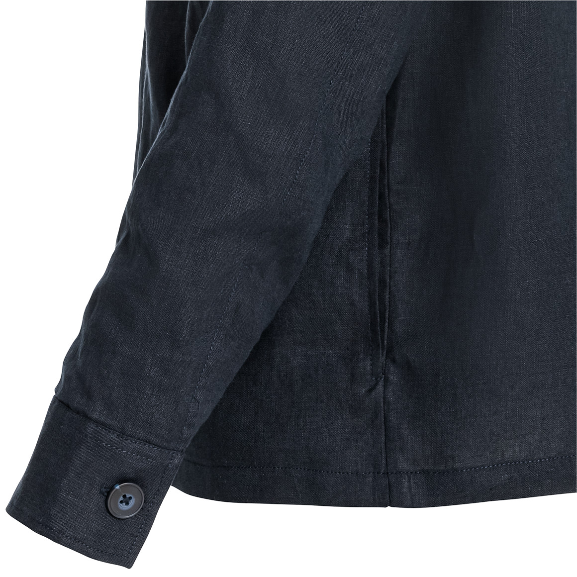 Herren Leinen-Overshirt in Hemd-Optik