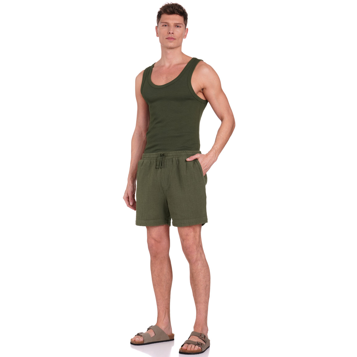 Heren Shorts in mousseline