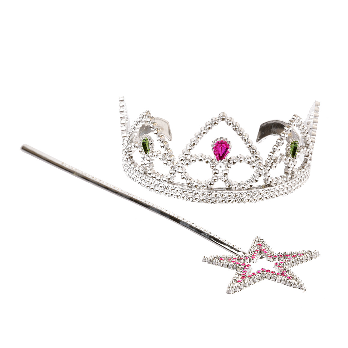 Prinzessinnen Diadem und Stab im Set