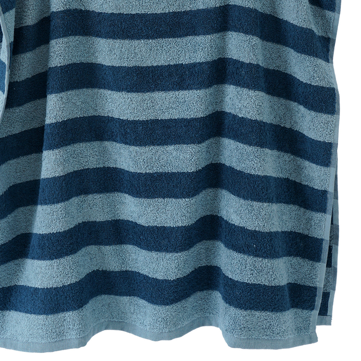 Badponcho met strepen