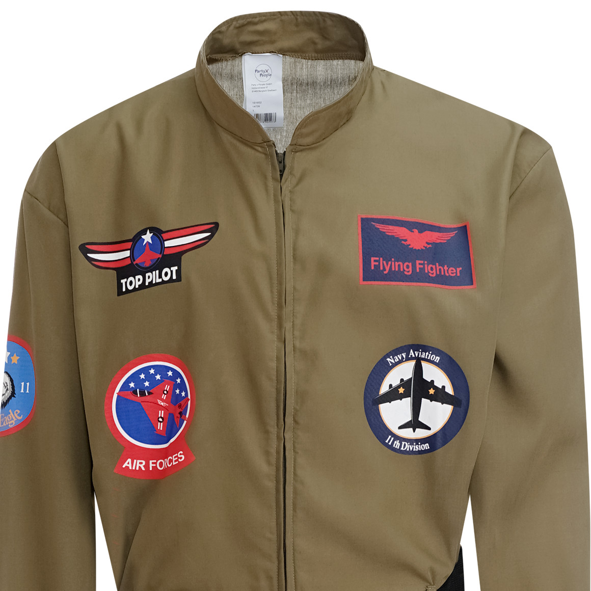 Herren Kostüm Pilot mit Gürtel