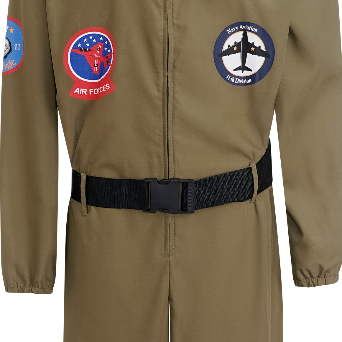 Herren Kostüm Pilot mit Gürtel