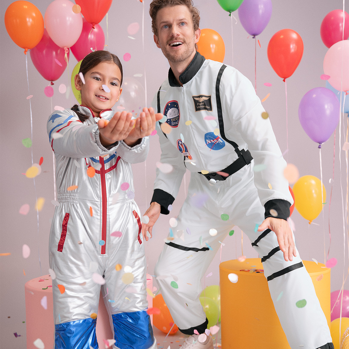 Kostüm Astronaut mit Stoffgürtel