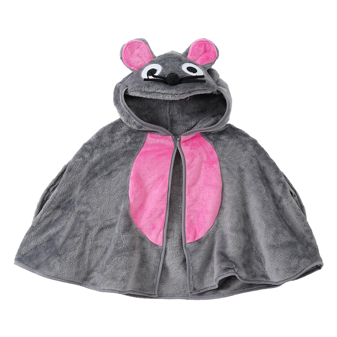 Kostüm Maus-Cape mit Kapuze
