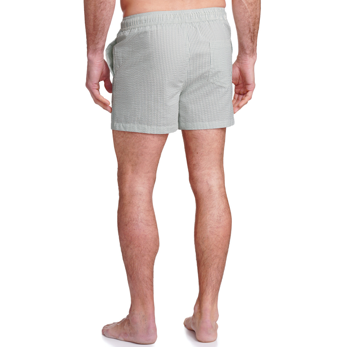 Herren Badeshorts mit Seersucker-Streifen