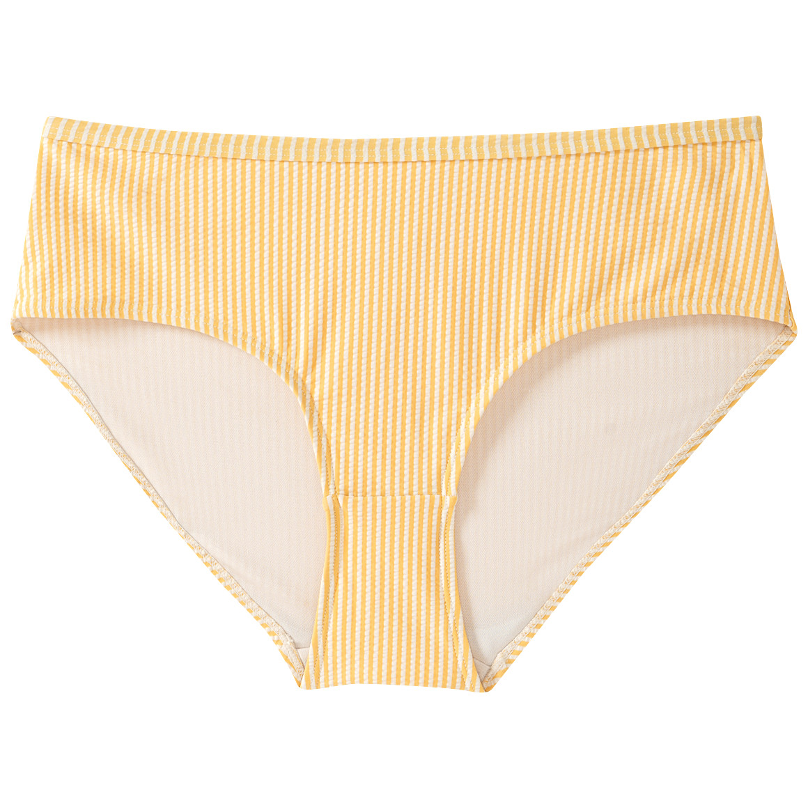 Damen Bikinipanty mit Seersucker-Streifen