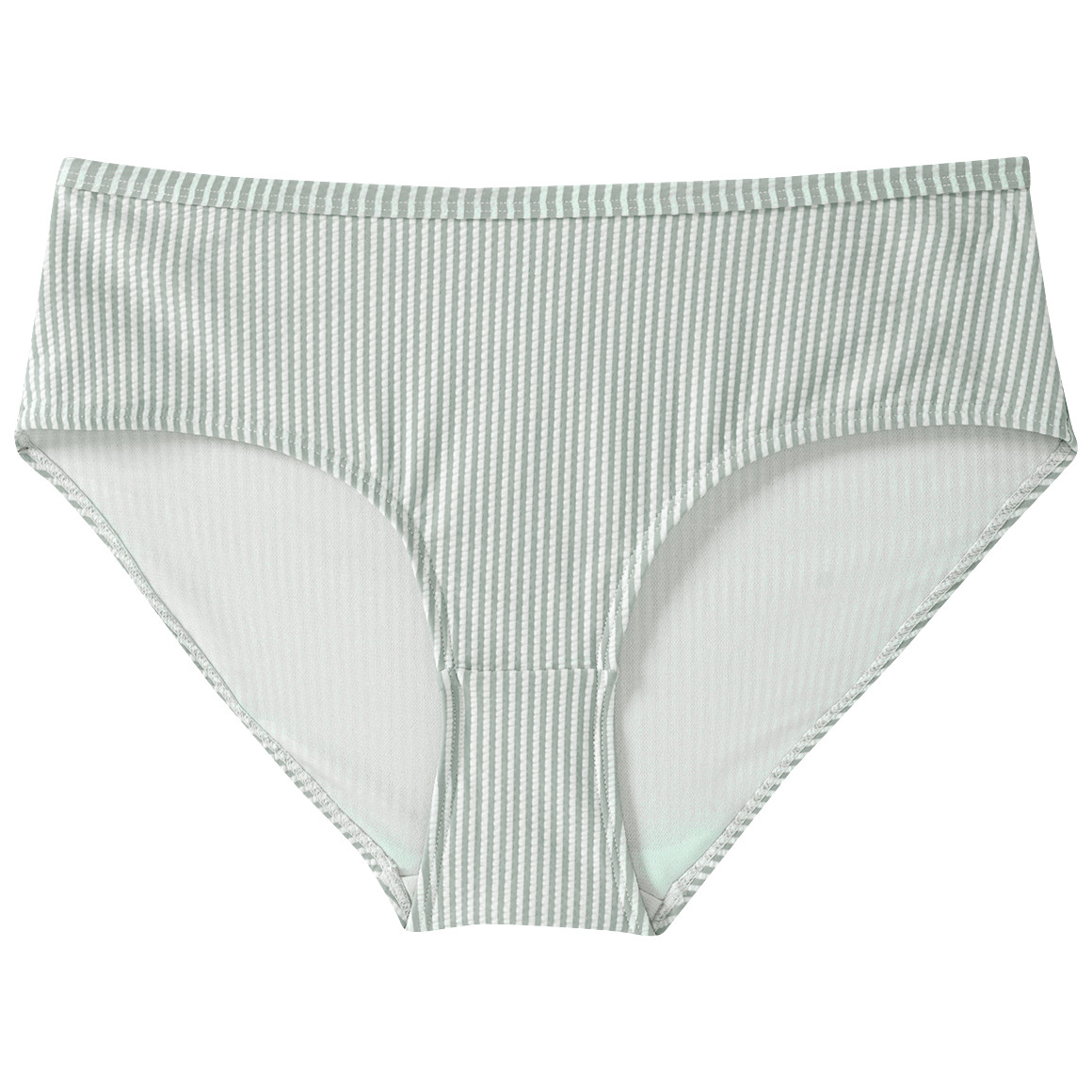 Damen Bikinipanty mit Seersucker-Streifen
