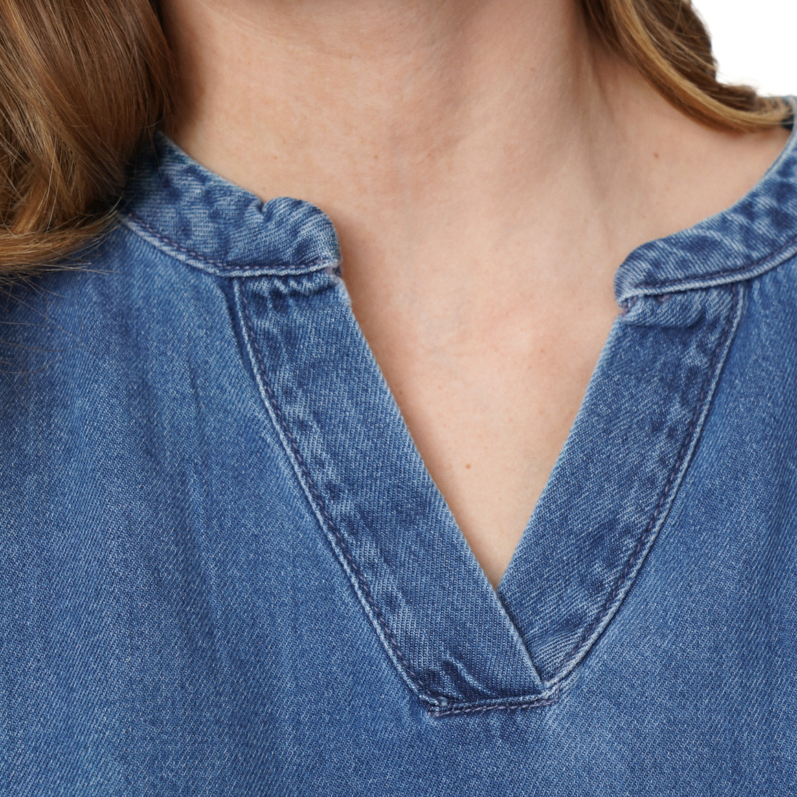 Damen Jeanskleid mit Volant