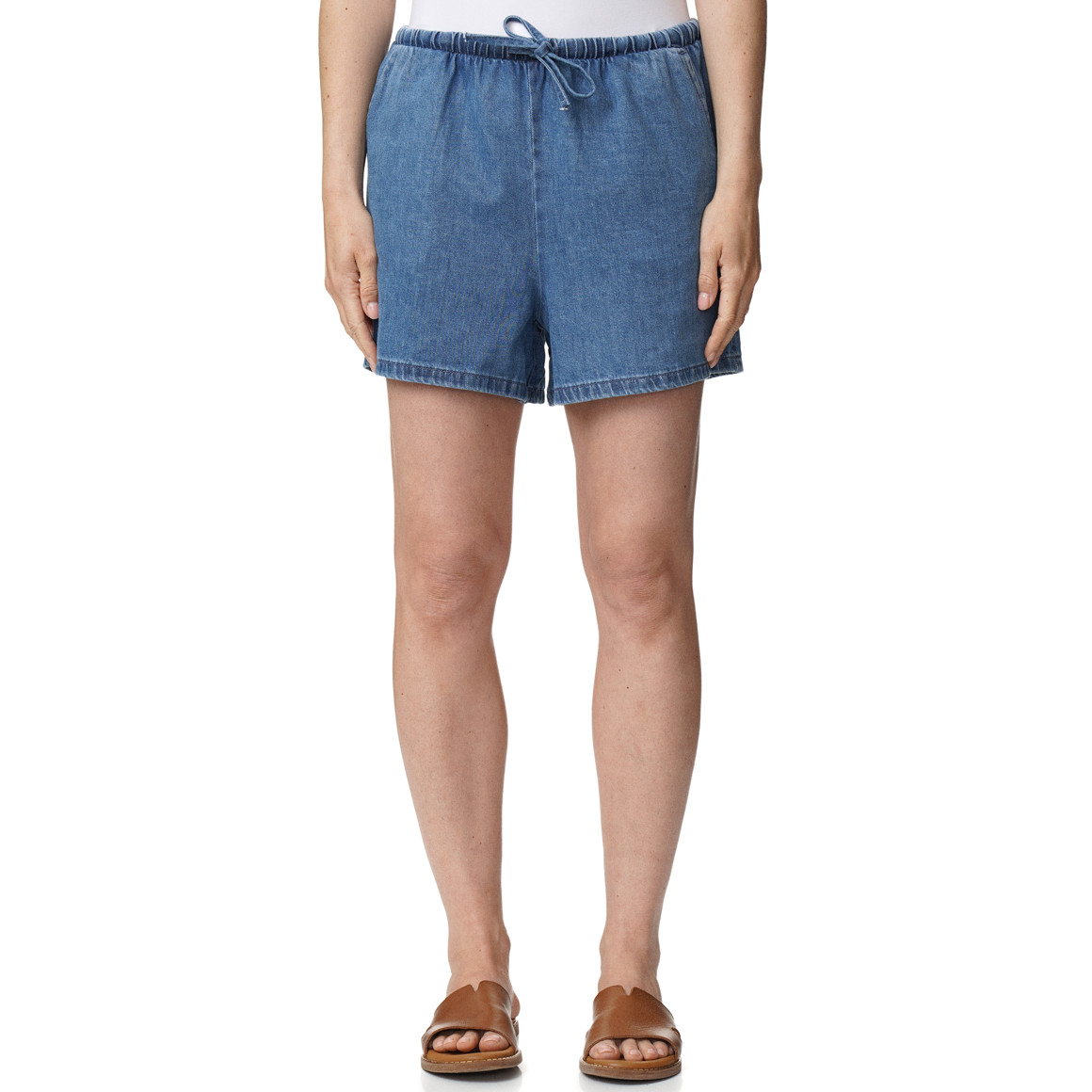 Damen Jeansshorts mit Tunnelzug