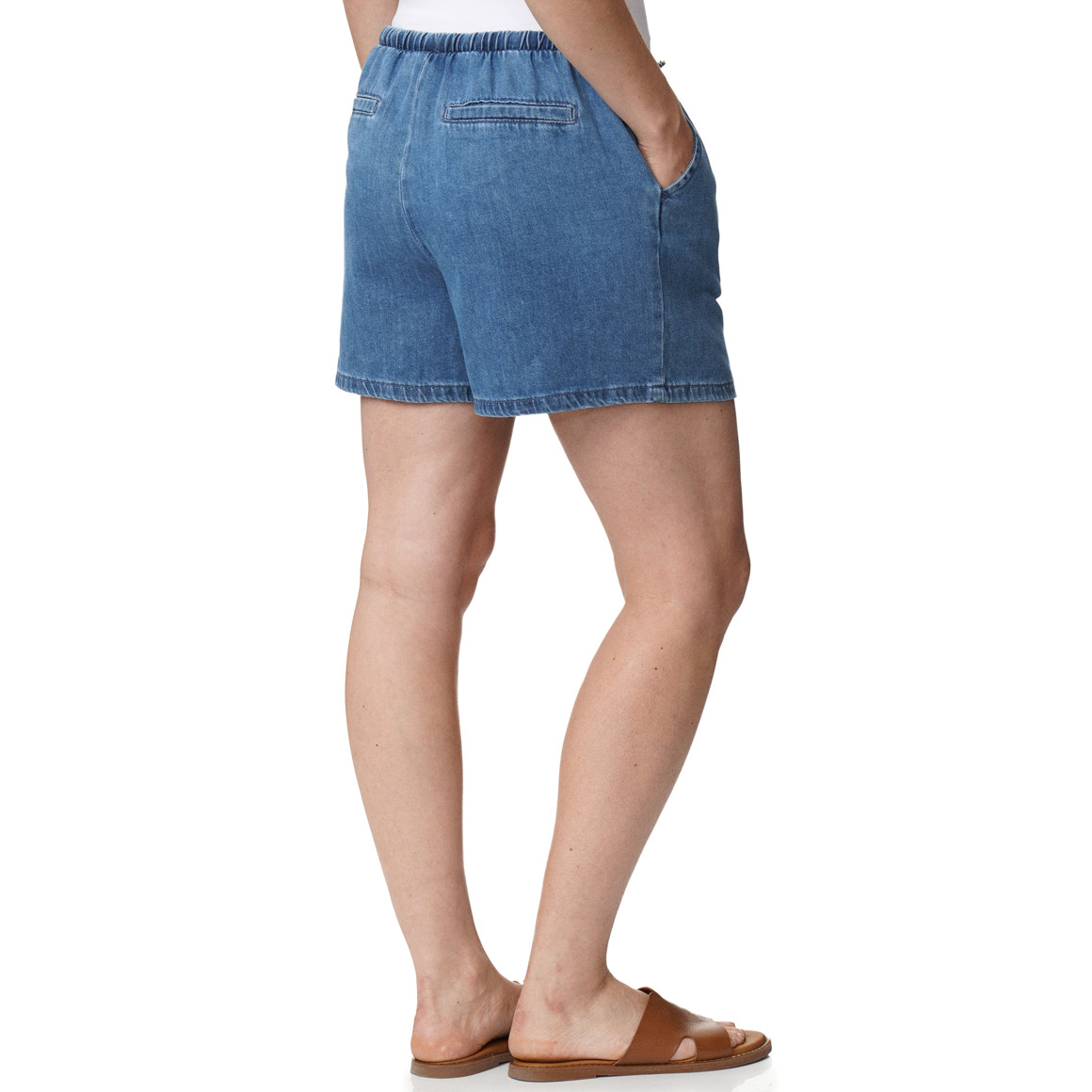 Damen Jeansshorts mit Tunnelzug