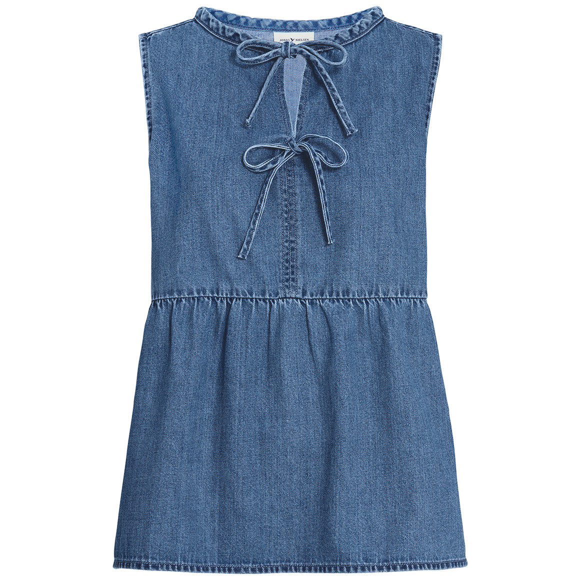 Damen Jeanstop mit Bindebändern