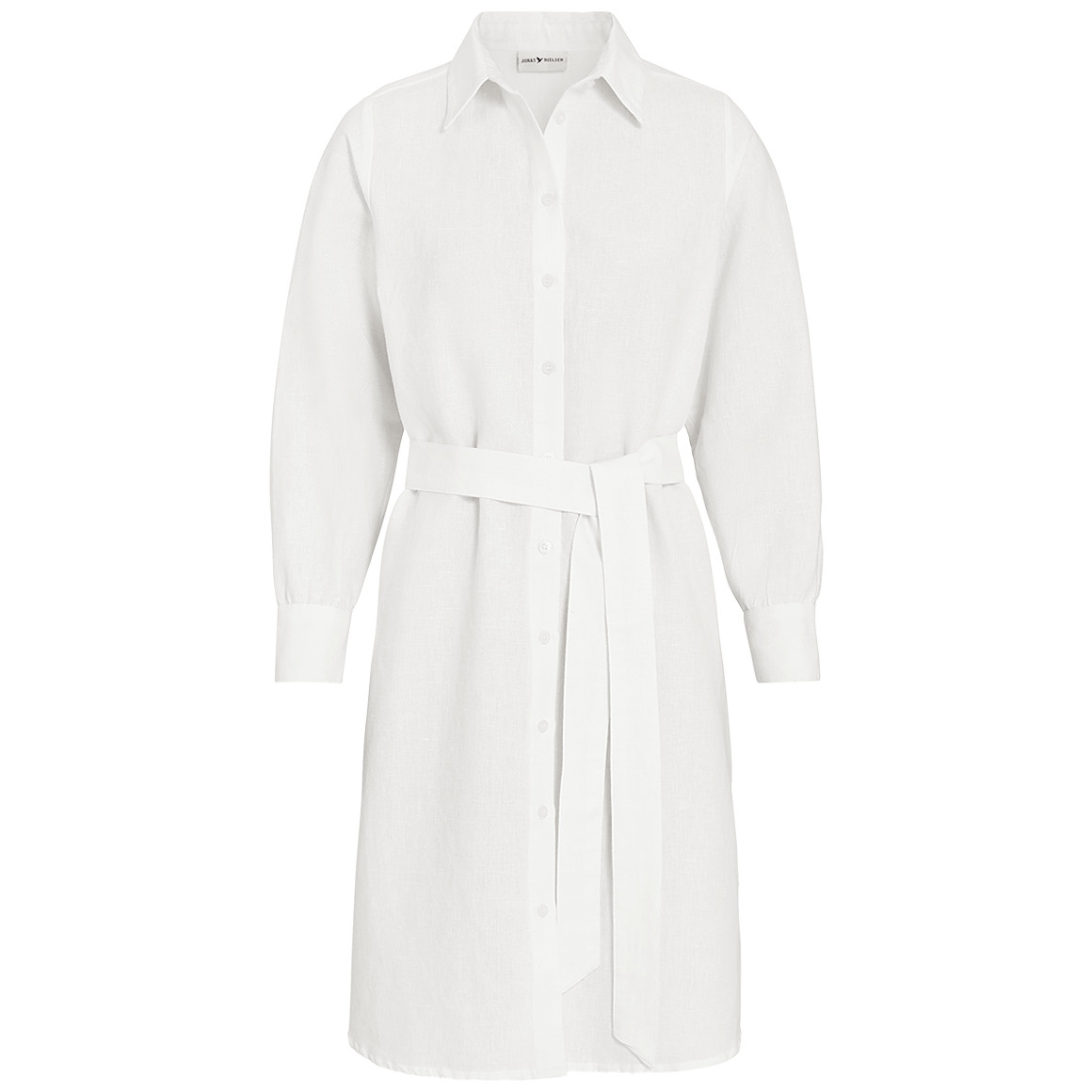Damen Leinen-Hemdkleid mit Bindeband