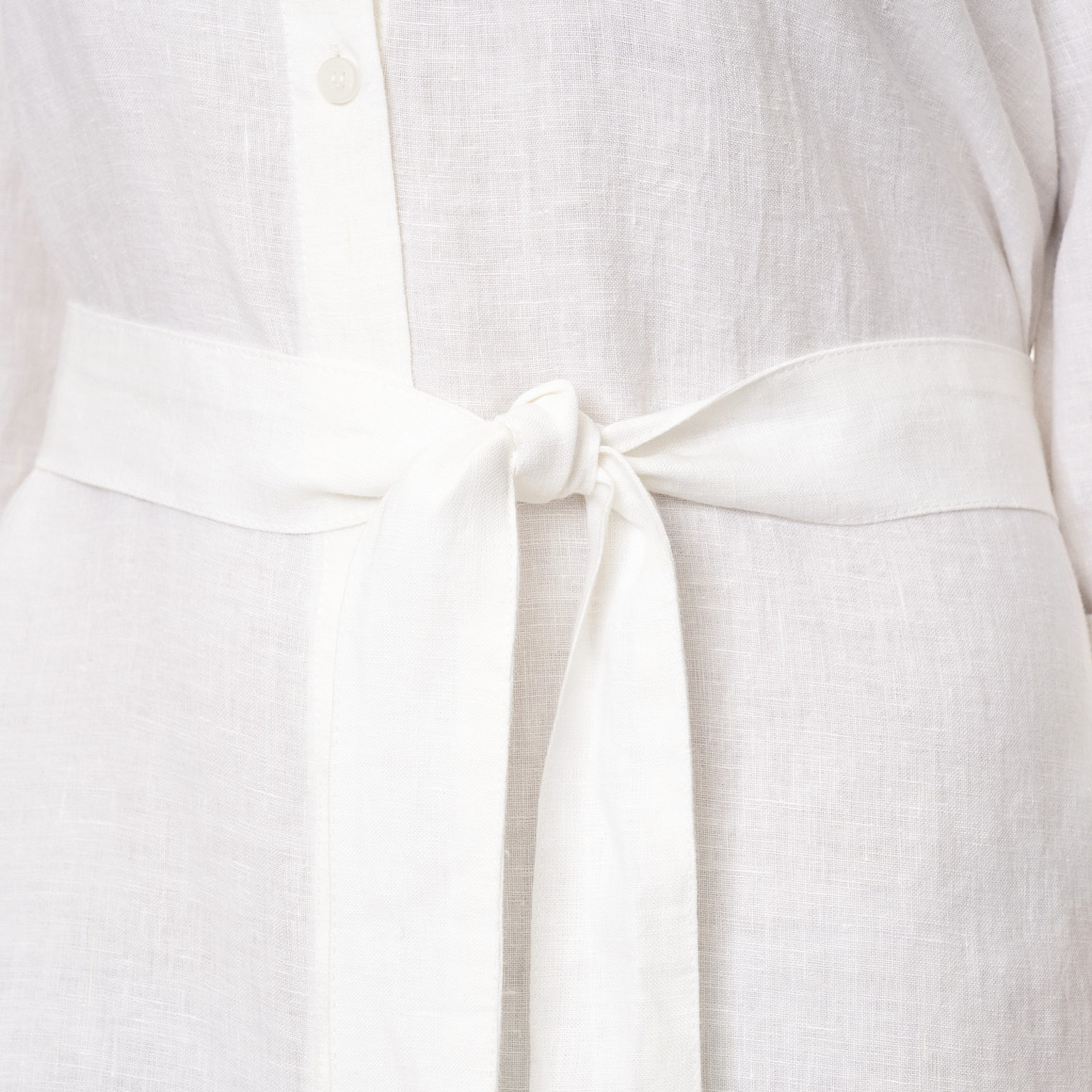 Damen Leinen-Hemdkleid mit Bindeband