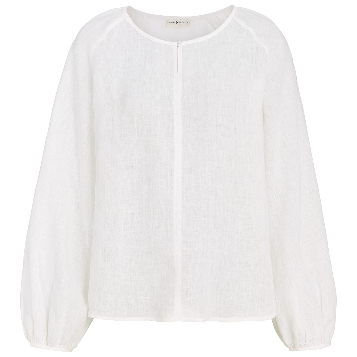 Damen Leinen-Bluse unifarben