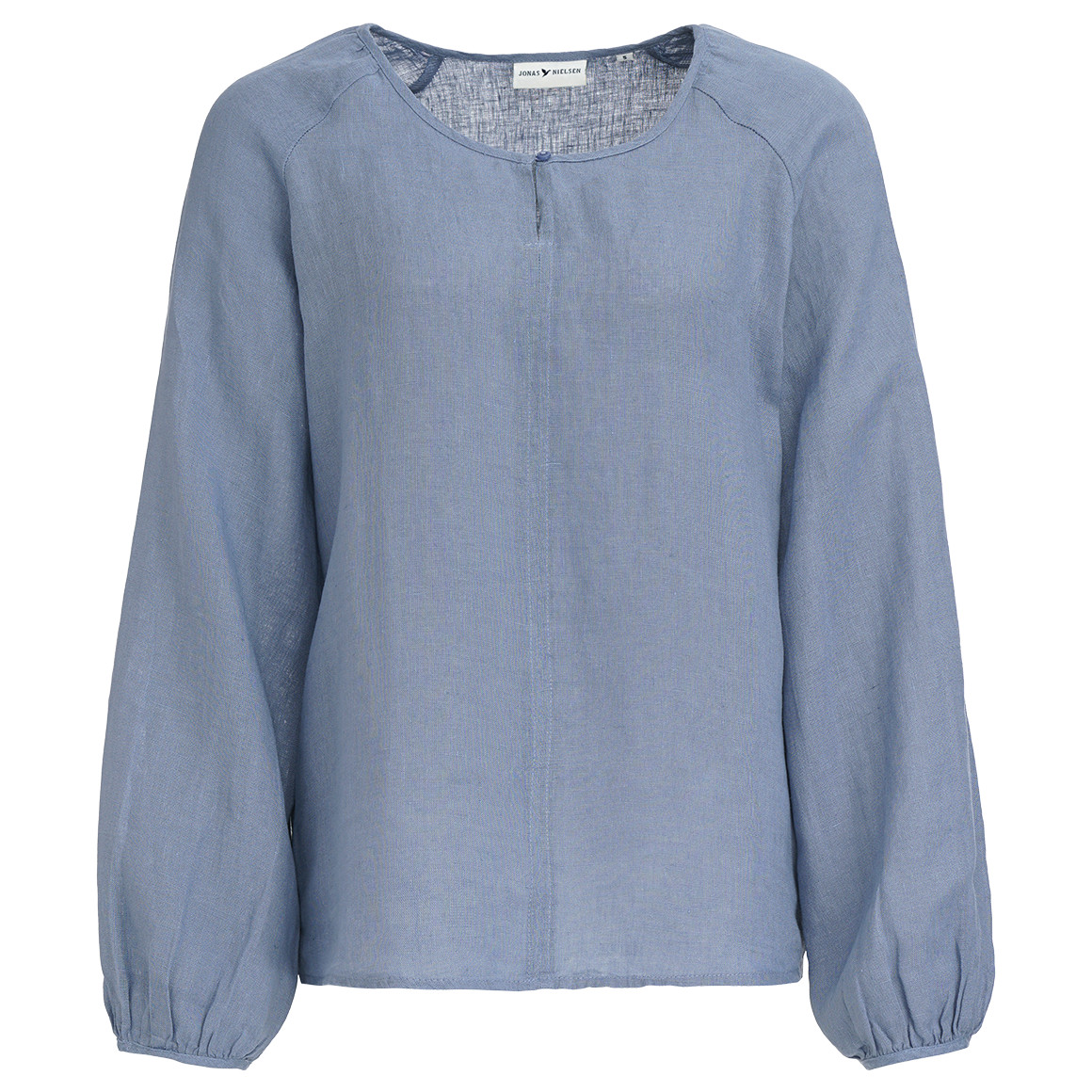 Damen Leinen-Bluse unifarben