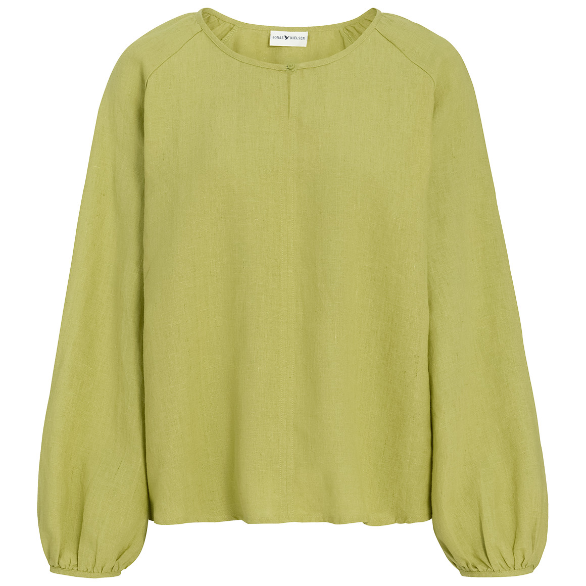 Damen Leinen-Bluse unifarben